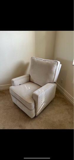 Light Gray Swivel Gliding Recliner
