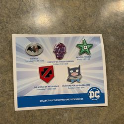 SDCC 2023 DC & Friends Panel Exclusive Pins