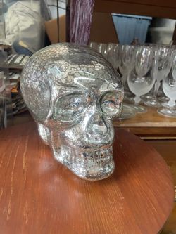 Glass skull skeleton home decor