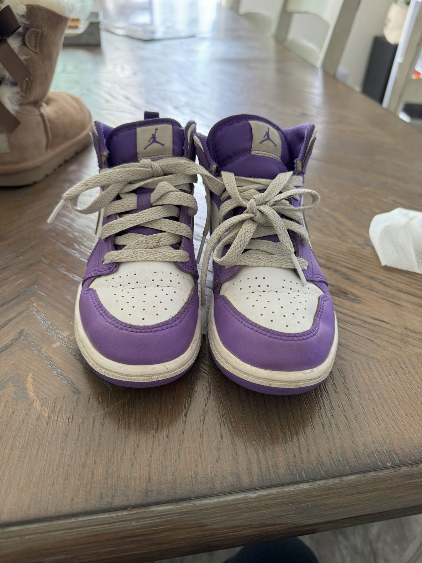Purple Jordan’s Size 1 Youth
