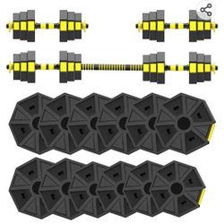 Juego de mancuernas ajustables con barra de conexión ergonómica antideslizante para gimnasio en casa, oficina, ejercicio, fitness, entrenamiento