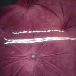925 Silver Chain And Bracelet 