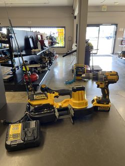 DeWalt Bandsaw & Drill w/ Two 5.0 Batteries & Charger FIRM!! NO TRADES!!