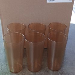 Amber Plastic Cups