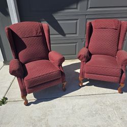 Lay-z Boy Wing Back Recliner Chairs