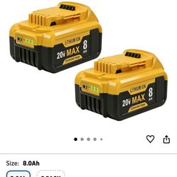 SANIU 8000mAh Replacement for Dewalt 20V MAX Battery Li-ion Compatible with Dewalt 20-Volt Cordless Power Tools DCB208 DCB207 DCB206 DCB204 DCB201 DCB