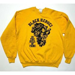 Vintage Sweatshirt Black Heroes Hall Of Fame, Black History XL