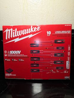 Milwaukee 1000V insulated screwdriver set with storage case brand new never used Hablo español