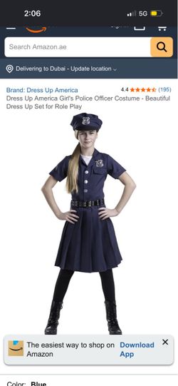 Dress Up America Girl's Police Officer Costume - Beautiful Dress Up Set for Role Play