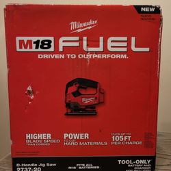 New Milwaukee M18 Fuel D-Handle Jig Saw 2737-20 (Tool Only)