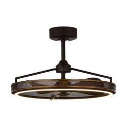 Parrot Uncle Jarpur 27" Matte Black Fandelier Ceiling Fan with Light & Remote