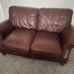 Love seat - Burgundy (set 2 of 3)