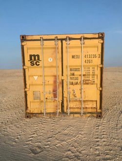 Yellow 40' Standard Shipping Container — Used, Weather-Tight, Delivery Available