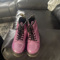 Dr. Martens Glitter Boot - Kid Size 10 - Pink
