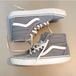 Light Gray Vans Sk8-Hi Skate Shoe -Vans Classic Sneakers (Unisex)