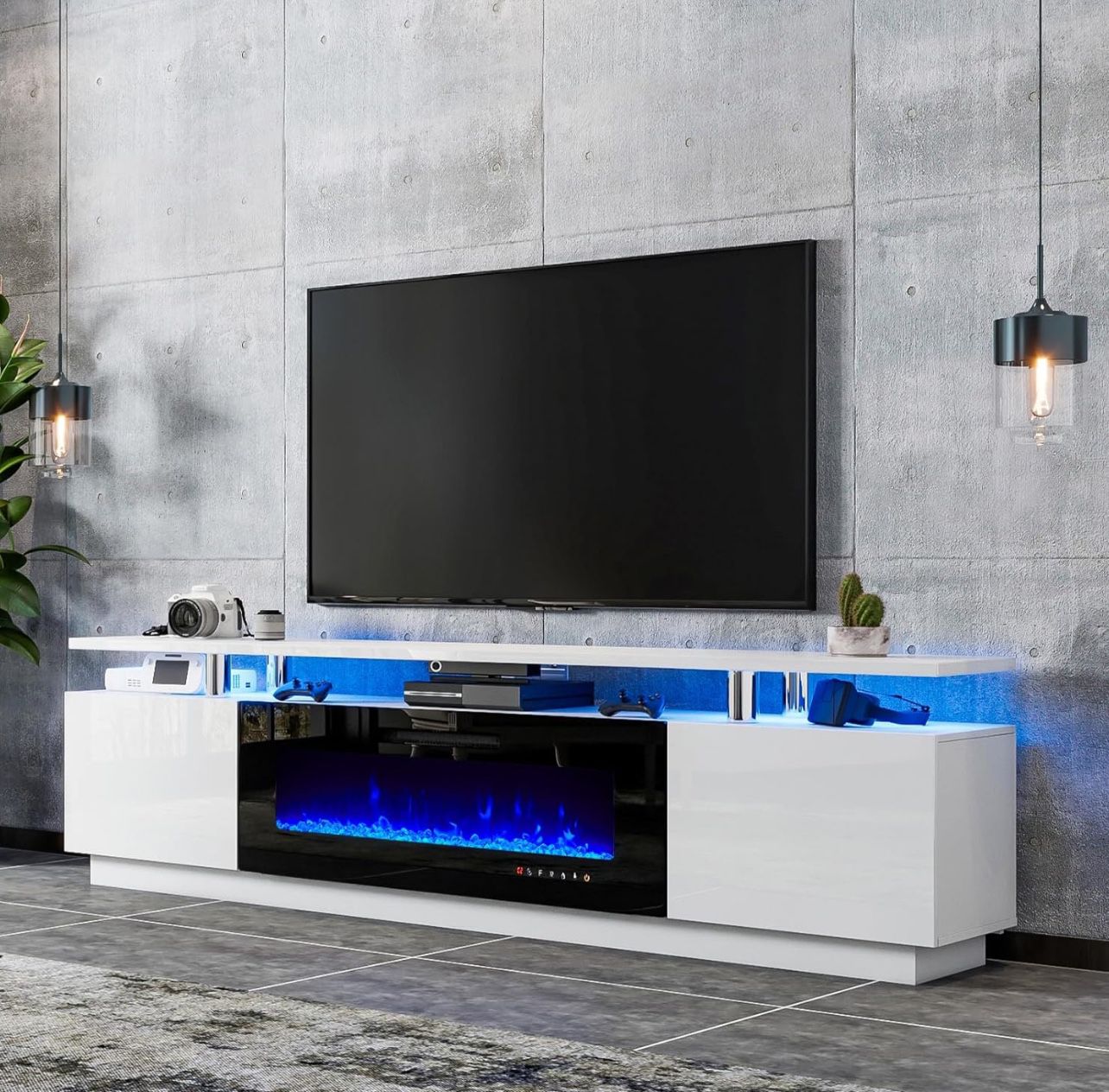 80 Inch Fireplace Tv Stand