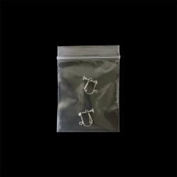 Rhodium-Plated Non-Pierced Screw-Back Earring With Loop DIY Jewelry Findings