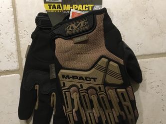 Mechanix Wear: M-Pact Leather Work Gloves (XLarge, Brown/Black)