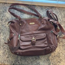 Lily Jade Meggan Diaper Bag Leather