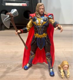 Marvel Legends Custom 7 inch Thor Figure w/ Stormbreaker & Jane Foster Head Sculpt