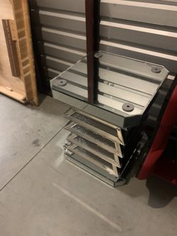 Cracked Glass Table Base With Heavy Glass Top