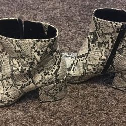SNAKESKIN BOOT HEELS