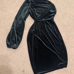 New small black velvet short velvet asymmetrical cut out dress cocktail evening