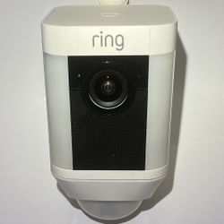 Ring Wireless Outdoor Spotlight Security Camera - White