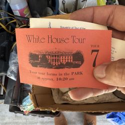 WHITE HOUSE TOUR TICKET - WASHINGTON DC 1970s