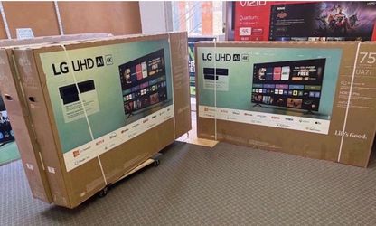 75. LG smart 4K HDTV $55 down on financing free delivery six month warranty.