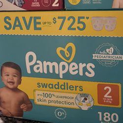 Size 2 Pampers -180 Count