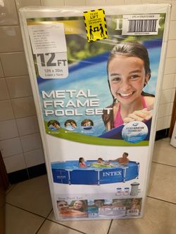 Intex 12ft X 30” Metal Frame Pool With Pump And Filter
