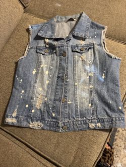 HWY Jeans brand distressed denim vest