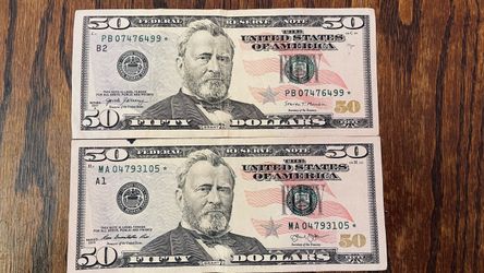 Star notes (*) $200.00 CASH, TEXT FOR PRICES.