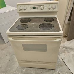 Stove Electric + Microwave Over The Range Beige