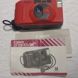 Canon Snappy S 35mm Camera With Carrying Case
