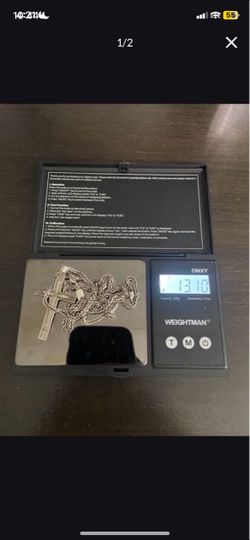 925 silver chain with cross pendent 13.10 grams