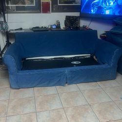 Denim Cindy Crawford Queen Size Sleeper Sofa