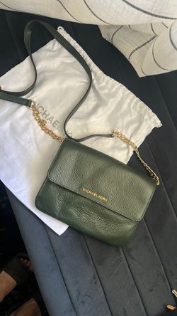 Michael Kors Green Leather Crossbody Bag