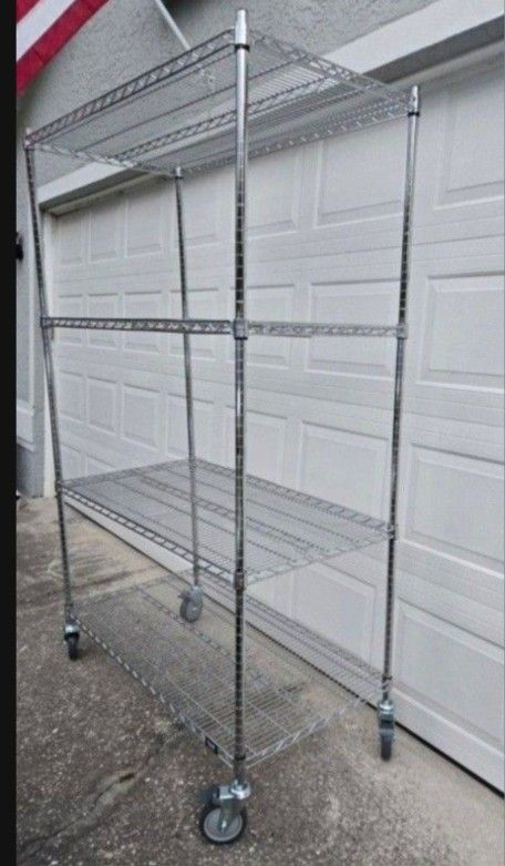 Chrome Wire Shelving Unit Brand New 
