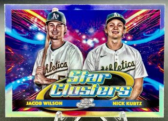 2025 Topps Chrome Cosmic Star Clusters DSC-6 Jacob Wilson/Nick Kurtz- Athletics