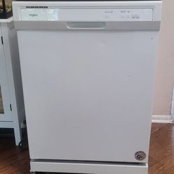 White Whirlpool Portable Dishwasher 