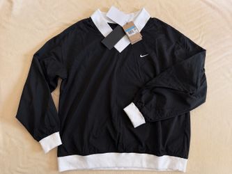 Nike Women’s Pullover Windbreaker Jacket Black White Size M UPF 40+ NWT