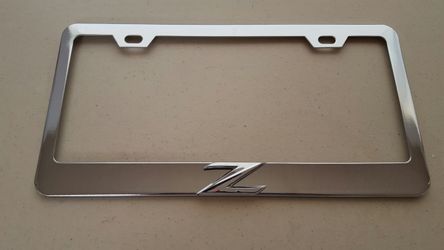 Nissan 370Z 3D chrome license frame