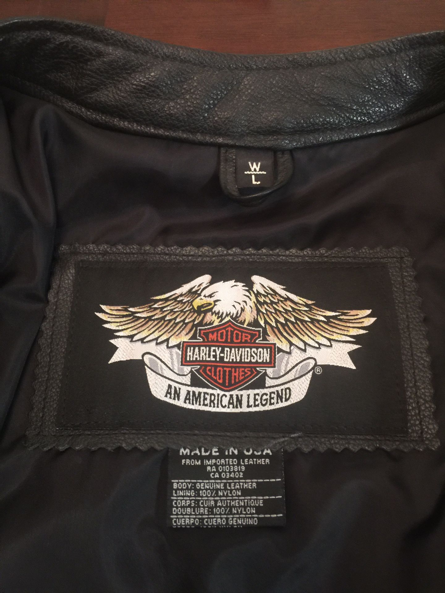 Harley-David Ladies leather jacket large