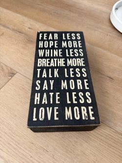 Inspirational Wooden Box Sign