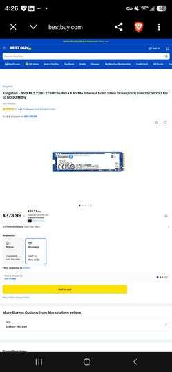 2TB Kingston NV2 2TB PCIe 4.0 NVMe M.2 SSD