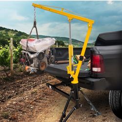 MAXXHAUL 70238 Receiver Hitch Mounted Hydraulic Swivel Pickup Truck Crane - 1000 lbs. Capacity With 3 Boom Capacities of 500 lbs, 750 lbs and 1000 lbs