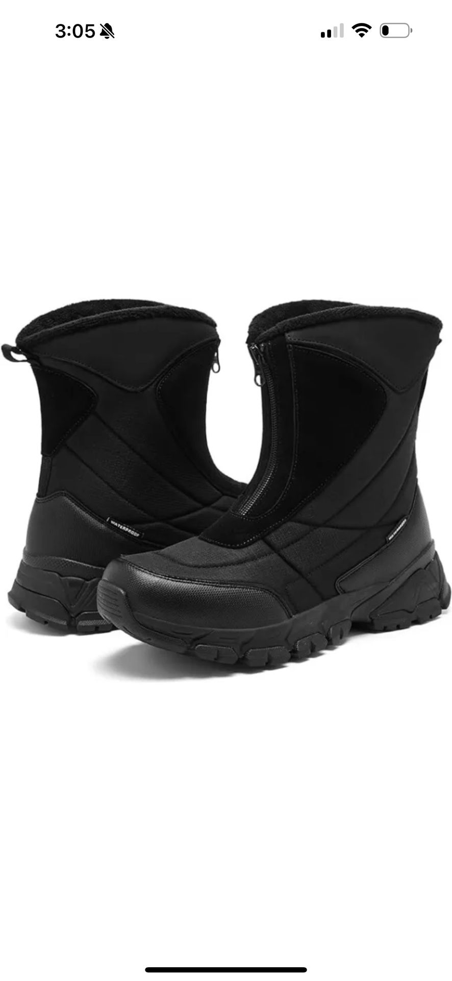 SHULOOK Women's Winter Snow Boots Warm Fur Lined Waterproof Non-slip Zipper