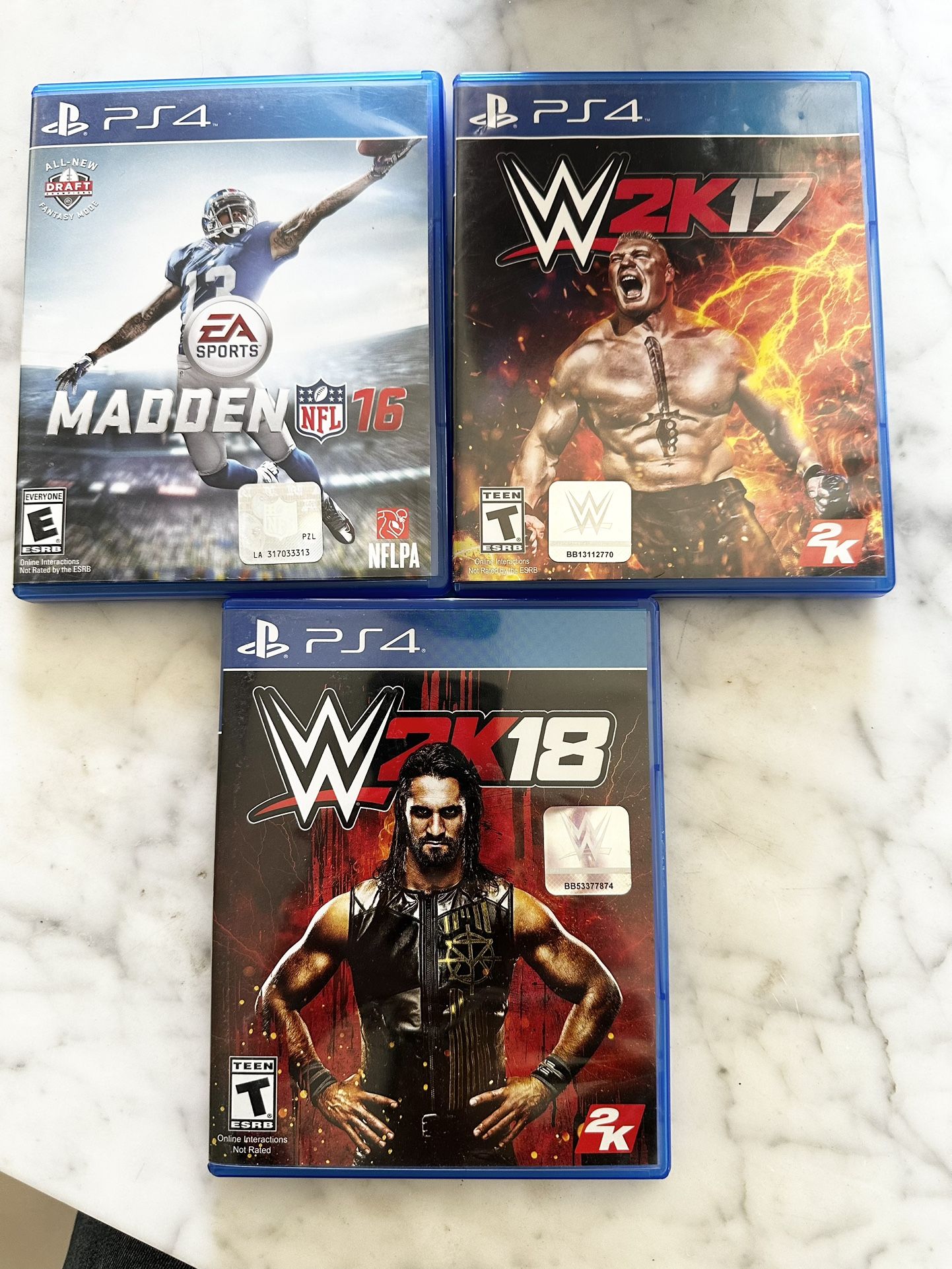 PS4 Video Games Madden 16 W2K17 W2K18